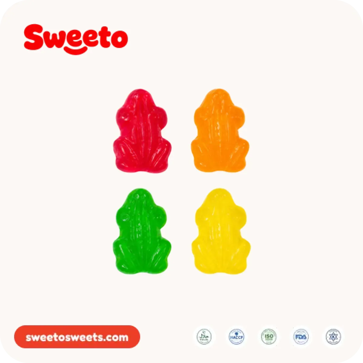 Assorted frog gummies from Sweeto Sweets