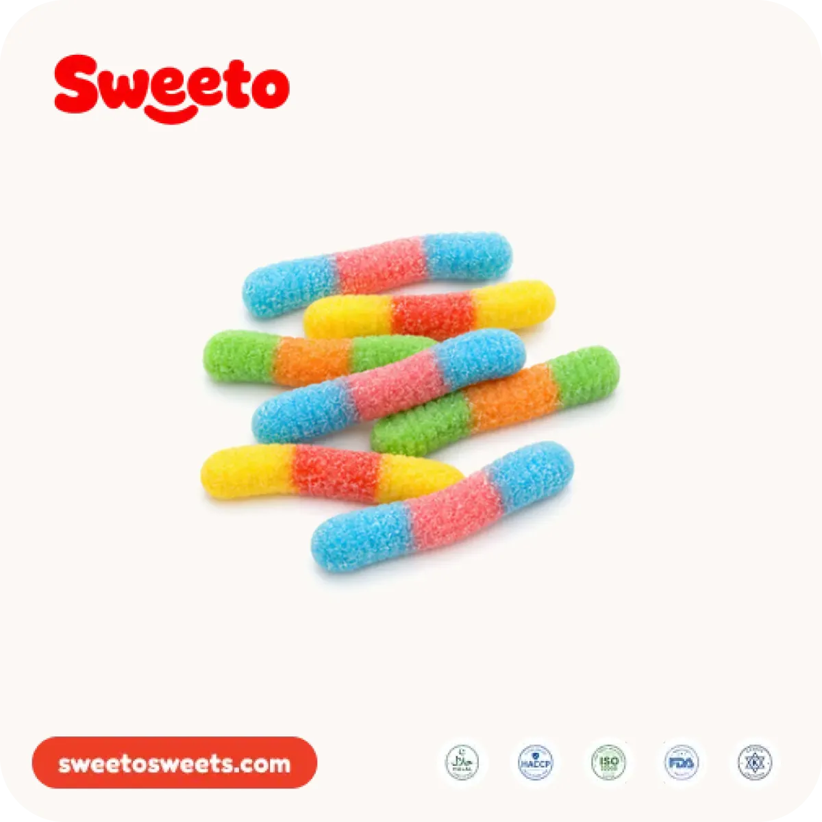 Layered segment gummy worms