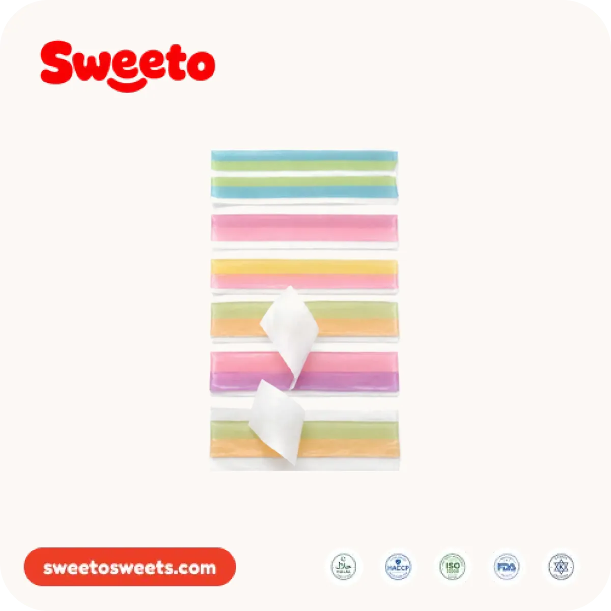 Peelable filled gummy belts from Sweeto Sweets