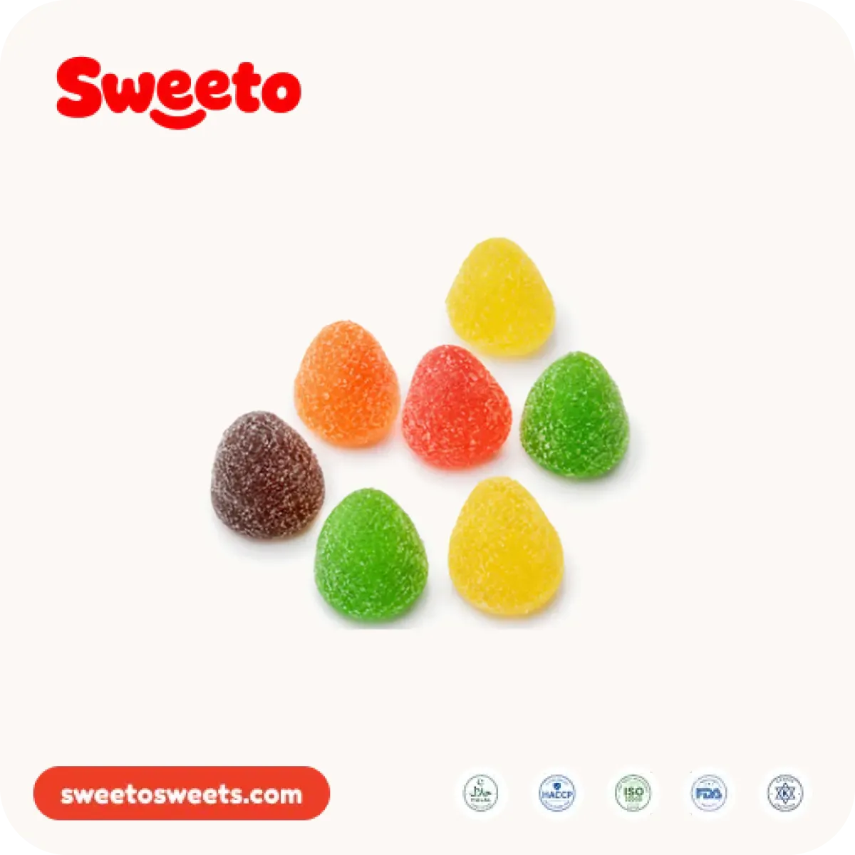 Rainbow gumdrops from Sweeto Sweets
