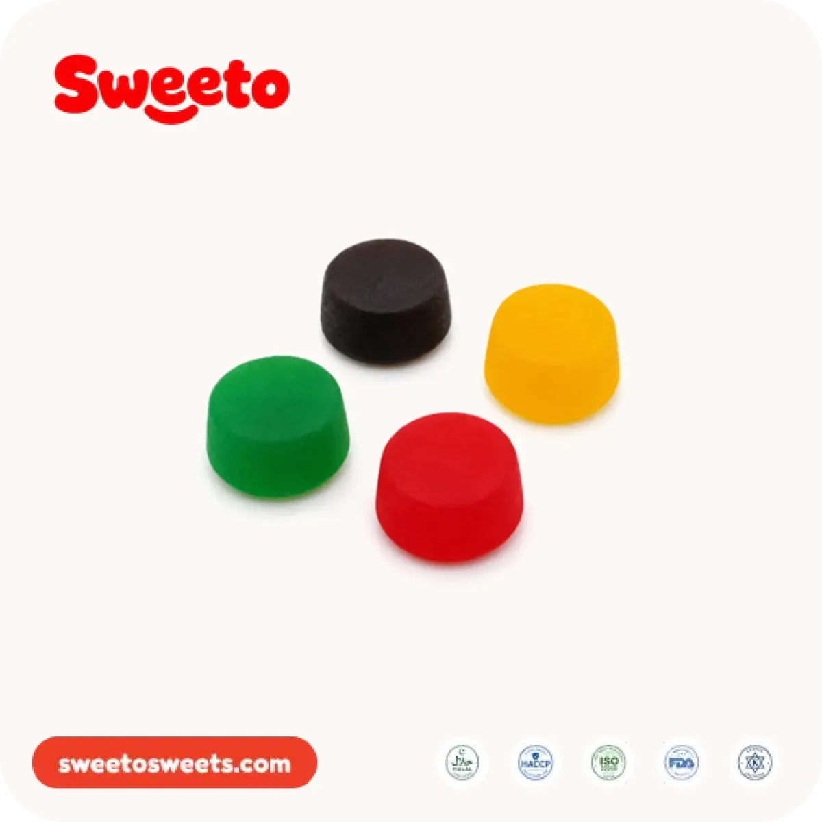 Assorted gummy buttons from Sweeto Sweets
