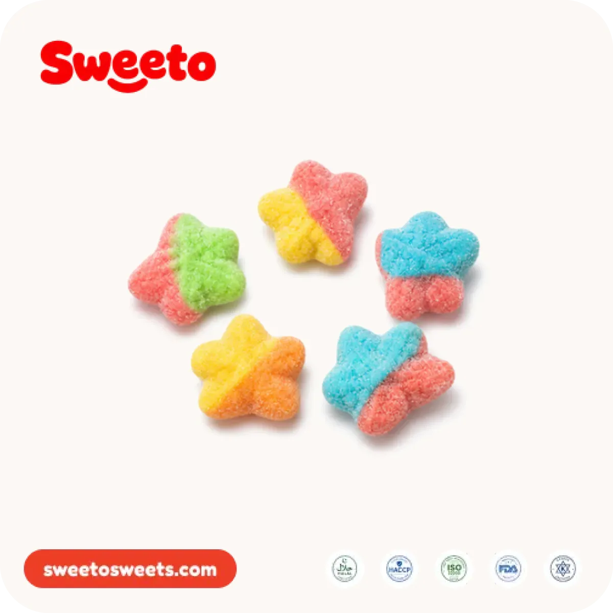 Pastel gummy stars from Sweeto Sweets