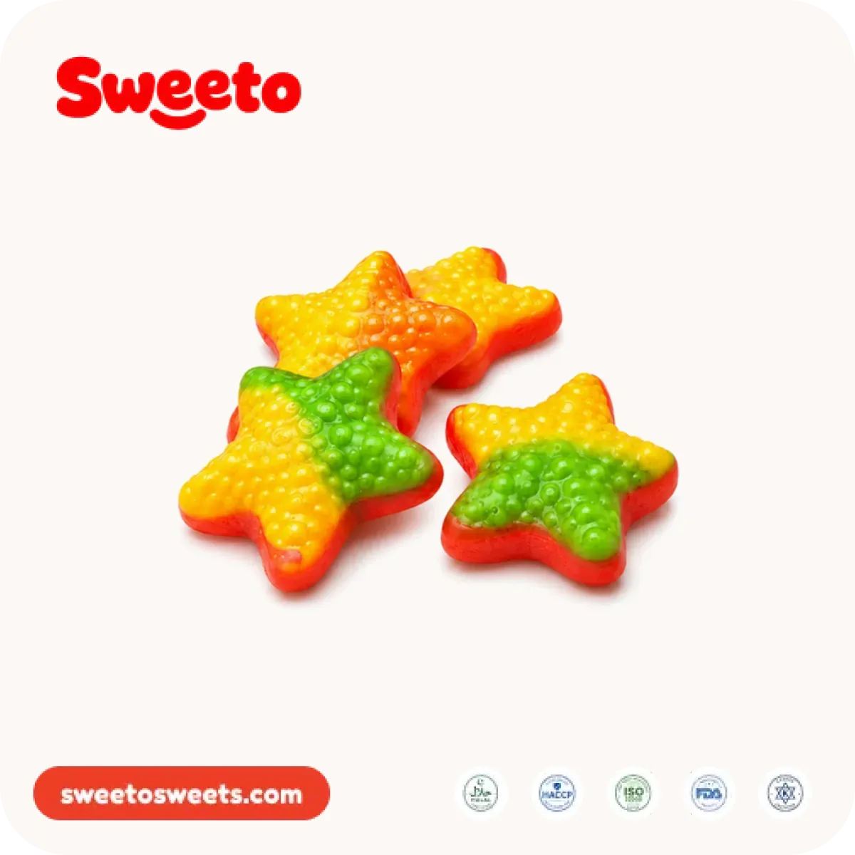 Assorted gummy stars from Sweeto Sweets