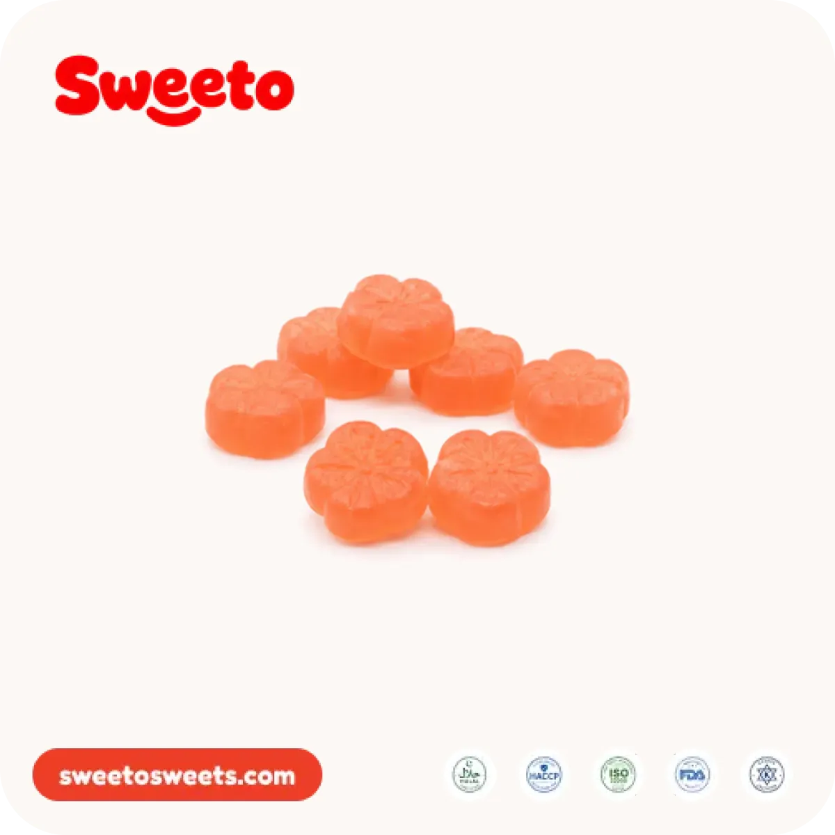 Plum blossom gummies from Sweeto Sweets