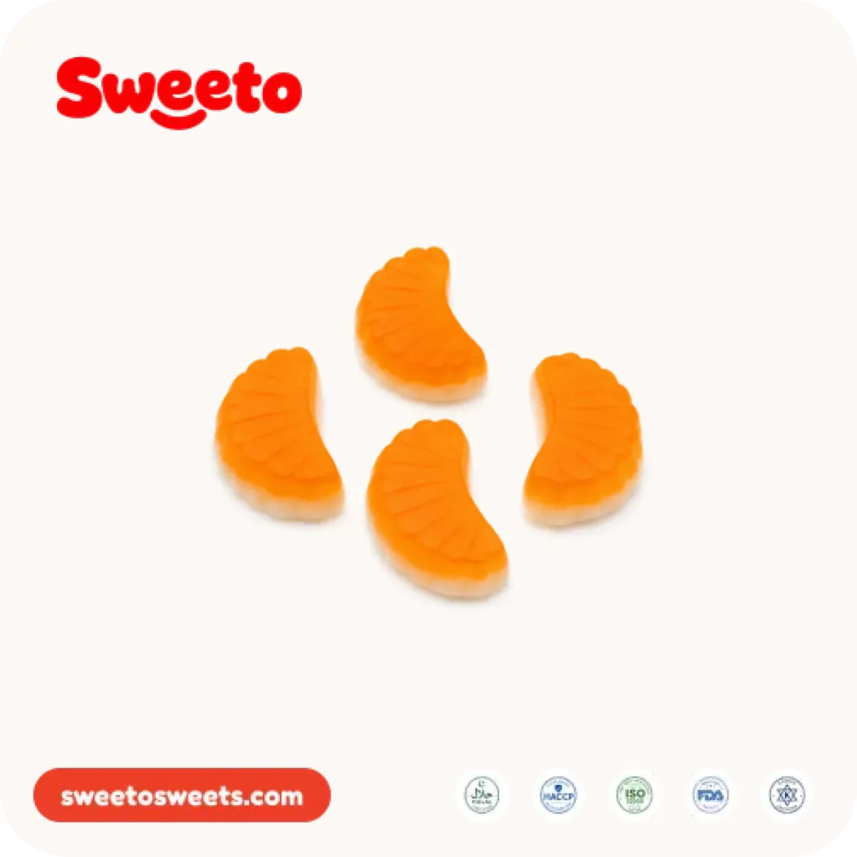 Orange slice gummies from Sweeto Sweets