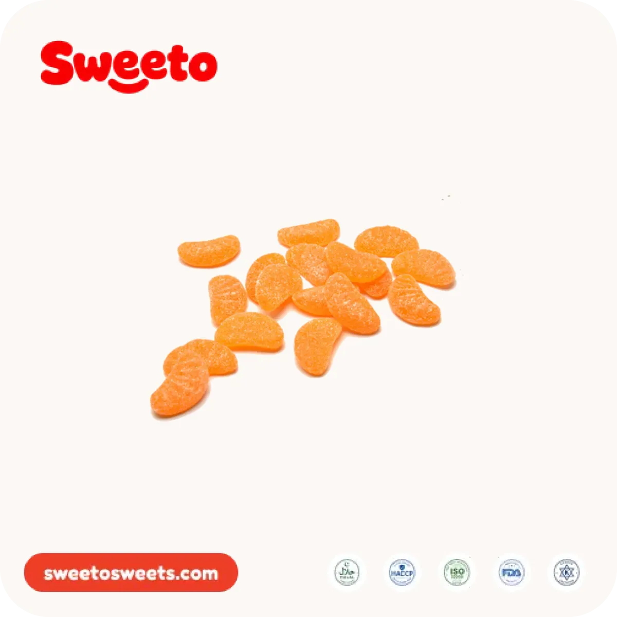 Orange wedge gummies from Sweeto Sweets