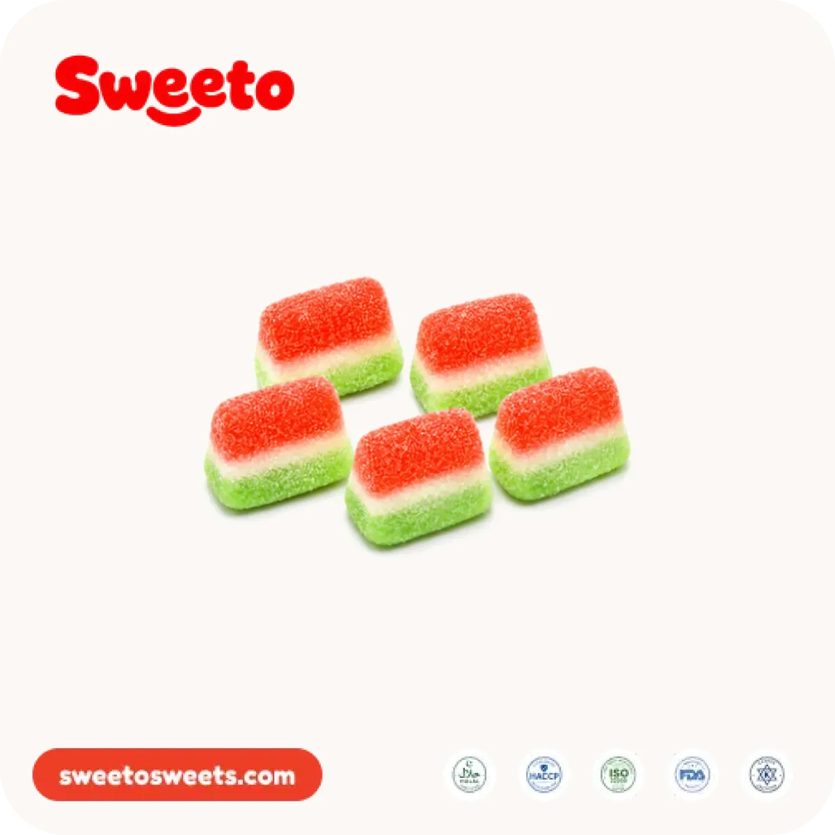 Watermelon slice gummies from Sweeto Sweets