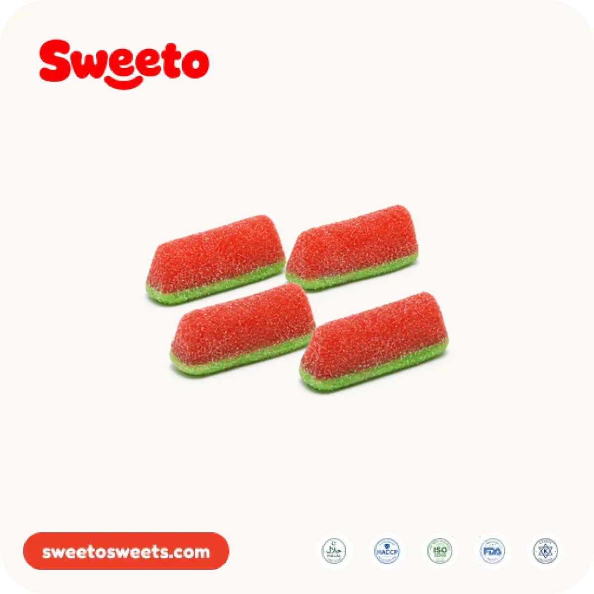 Large watermelon slice gummies from Sweeto Sweets