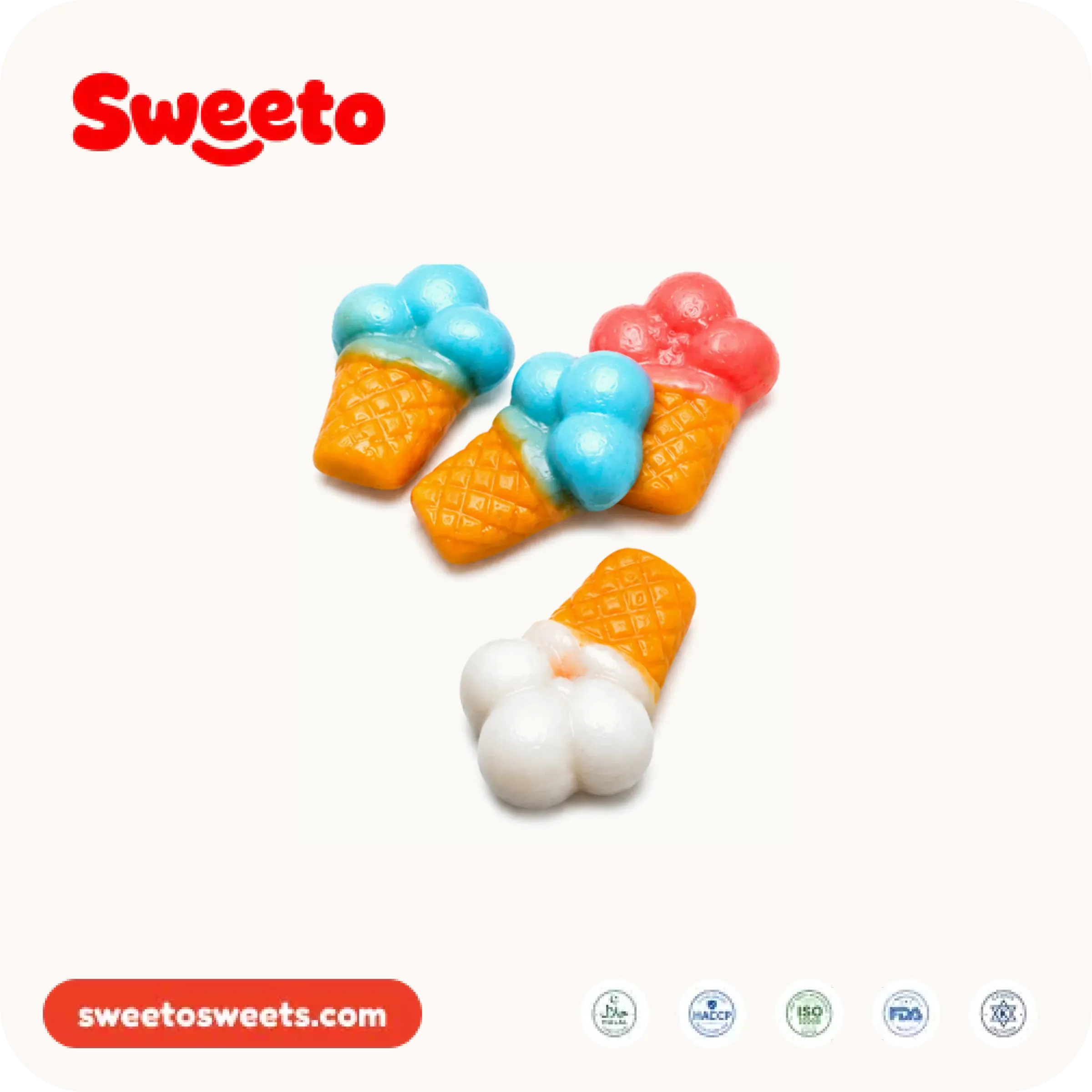 Gominolas gigantes efervescentes de roca de Sweeto Sweets
