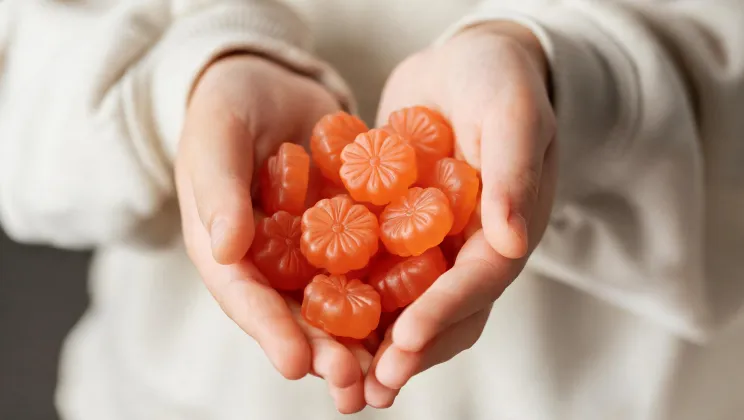 Vintage and modern industrial gummy candy production