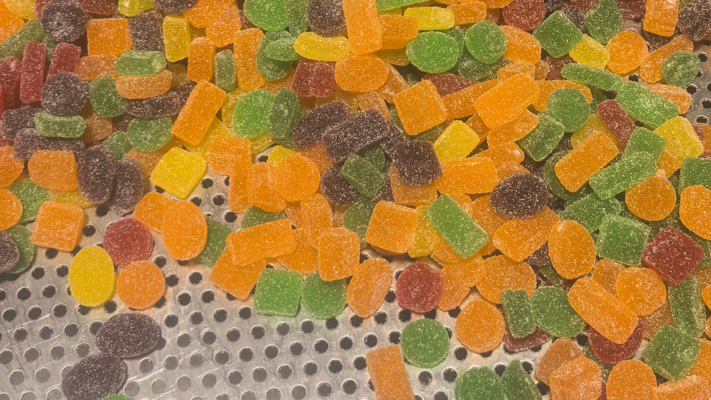 1.Gummy candies made with different gelling systems showing contrasting texture and finish